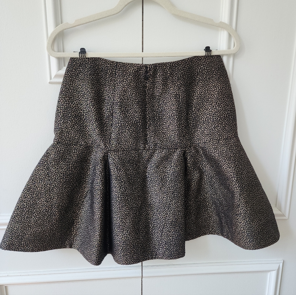 Vintage Fendi 2000s Karl Lagerfeld Animal Print Flare Mini Skirt IT 40 - Picture 4 of 6
